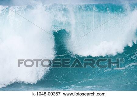 Stock Photo - Powerful crashing waves of sea. Fotosearch
