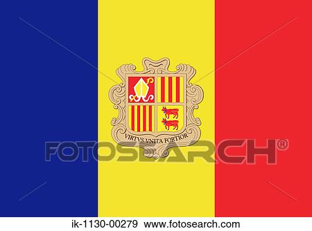 Stock Photo - Principality of Andorra National Flag. Fotosearch