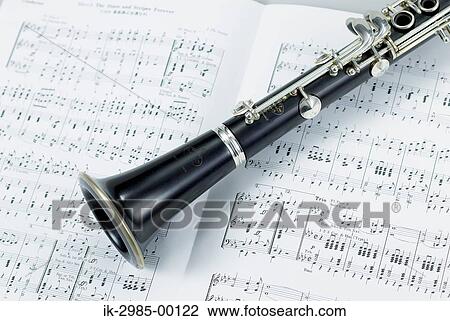 Printed Musical Score with Clarinet on White Paper View Large Photo Image Stock Image - Printed Musical Score with Clarinet on White Paper. Fotosearch