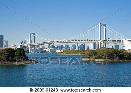 Rainbow Bridge in Tokyo, Japan View Large Photo Image Stock Image - Rainbow Bridge in Tokyo, Japan. Fotosearch