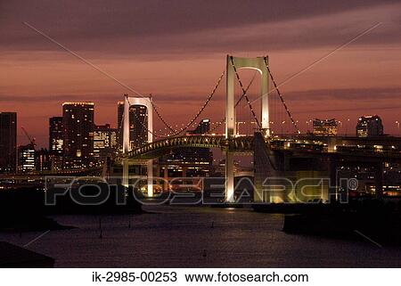 Rainbow Bridge in Tokyo, Japan View Large Photo Image Stock Image - Rainbow Bridge in Tokyo, Japan. Fotosearch