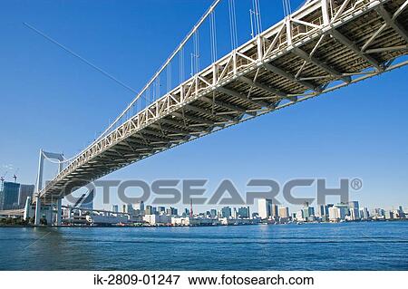 Stock Photo - Rainbow Bridge in Tokyo, Japan. Fotosearch