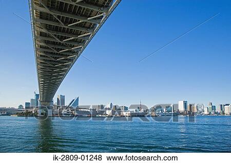 Stock Photo - Rainbow Bridge in Tokyo, Japan. Fotosearch