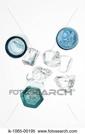 Stock Photography - Ramune Bottles and Ice Cubes. Fotosearch