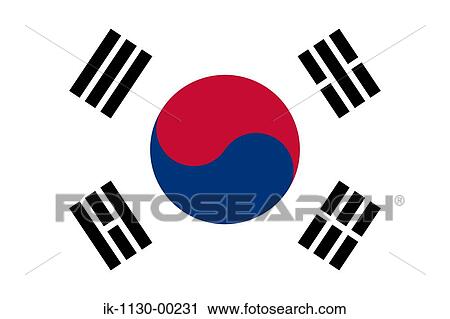 Stock Image - Republic of Korea National Flag. Fotosearch