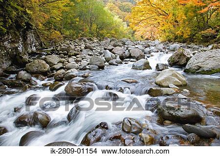 River Passing Through Nakatsugawa Ravine, Japan View Large Photo Image Picture - River Passing Through Nakatsugawa Ravine, Japan. Fotosearch