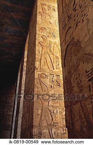Stock Photo - Rock Paintings on Pillars. Fotosearch