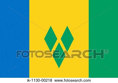 Stock Photo - Saint Vincent and the Grenadines National Flag. Fotosearch