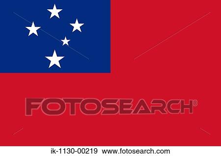 Samoa National Flag View Large Photo Image Stock Photo - Samoa National Flag. Fotosearch
