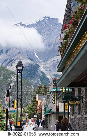 Stock Photograph - Scenic View of Mountain in Banff, Alberta, Canada. Fotosearch