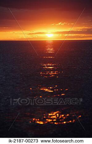 Stock Image - Scenic View of Sunset. Fotosearch