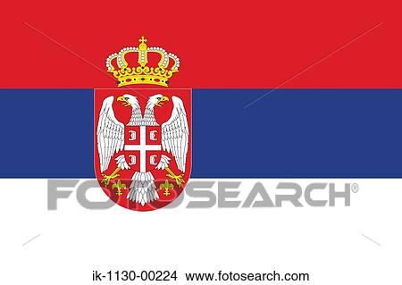 Picture - Serbia National Flag. Fotosearch