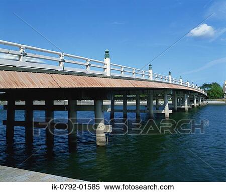 Setanokarahasi Bridge in Shiga Prefecture, Japan View Large Photo Image Stock Photography - Setanokarahasi Bridge in Shiga Prefecture, Japan. Fotosearch