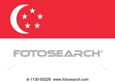 Singapore National Flag View Large Photo Image Stock Photograph - Singapore National Flag. Fotosearch
