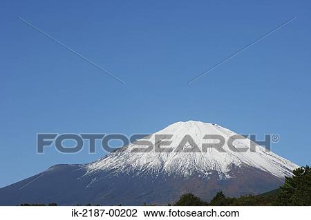 Snow Capped Mount Fuji View Large Photo Image Stock Image - Snow Capped Mount Fuji . Fotosearch