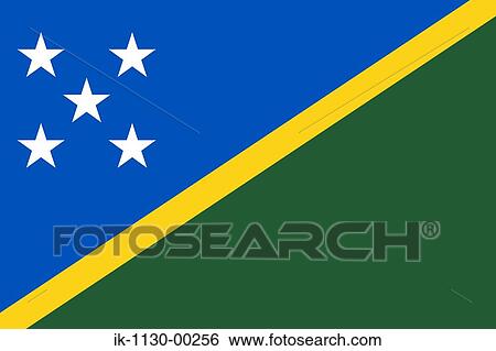 Stock Photograph - Solomon Islands National Flag. Fotosearch