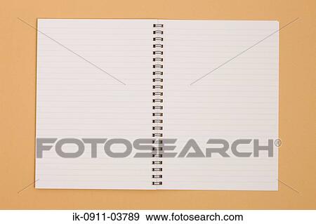 Spiral notebook with blank pages View Large Photo Image Stock Photo - Spiral notebook with blank pages. Fotosearch