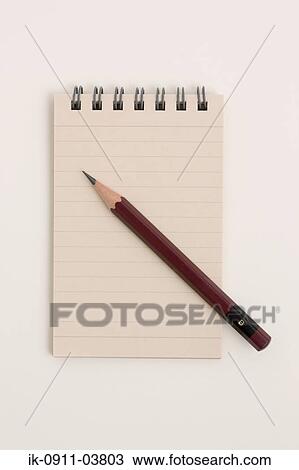 Spiral notepad with pencil View Large Photo Image Stock Image - Spiral notepad with pencil. Fotosearch