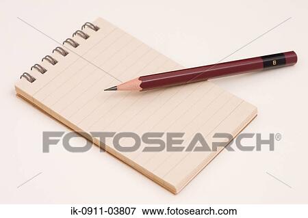 Spiral notepad with pencil View Large Photo Image Stock Photo - Spiral notepad with pencil. Fotosearch