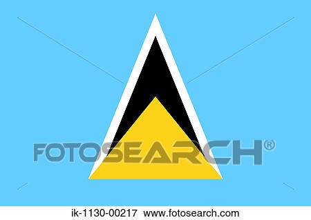St Lucia National Flag View Large Photo Image Stock Photo - St Lucia National Flag. Fotosearch