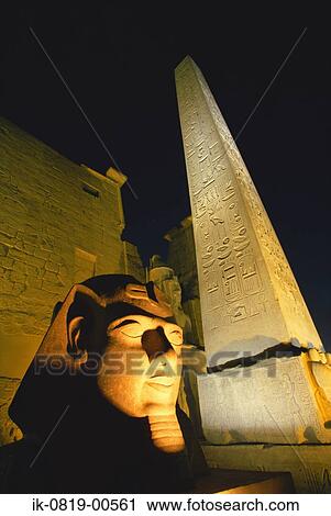 Statues and Obelisk at Temple of Luxor, Egypt View Large Photo Image Stock Image - Statues and Obelisk at Temple of Luxor, Egypt. Fotosearch