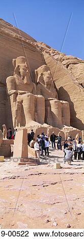 Stock Image - Statues at Luxor Temple, Egypt. Fotosearch