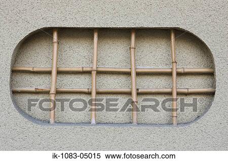 Stone window with bamboos View Large Photo Image Stock Photography - Stone window with bamboos. Fotosearch