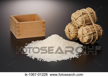 Straw Containers with dried rice View Large Photo Image Stock Photograph - Straw Containers with dried rice. Fotosearch