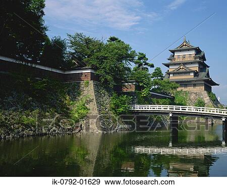 Stock Photo - Takahashi Castle at Nagano Prefecture, Japan. Fotosearch