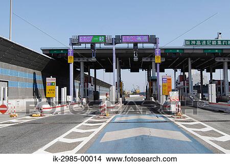 Picture - Tollgate in Osaka Prefecture, Japan. Fotosearch