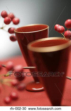 Two Cups with Cherry Twigs View Large Photo Image Stock Image - Two Cups with Cherry Twigs. Fotosearch