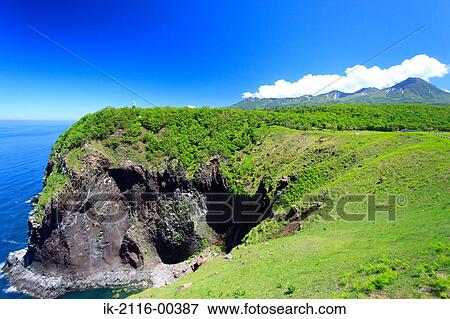 Utoro Lighthouse Waterfall of Shari Hokkaido Japan View Large Photo Image Stock Photo - Utoro Lighthouse Waterfall of Shari Hokkaido Japan. Fotosearch