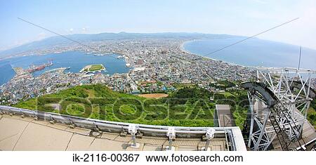 Stock Photo - View of Hakodate Street, Hokkaido. Fotosearch