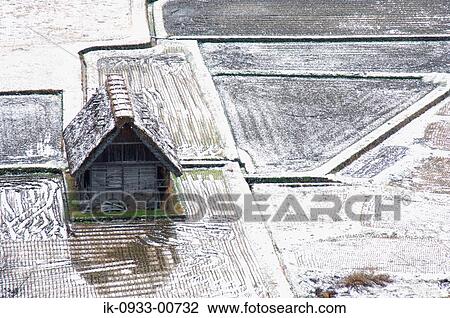 View of Japanese Snow Covered House and Field View Large Photo Image Stock Image - View of Japanese Snow Covered House and Field. Fotosearch