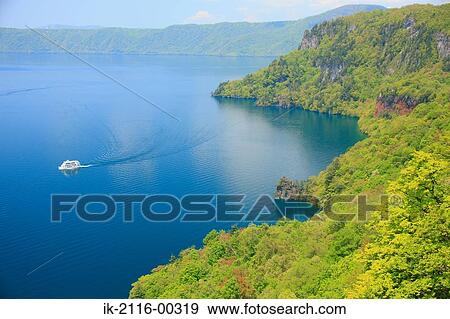 View of Sailing Ship Traveling in Lake, Japan View Large Photo Image Stock Photo - View of Sailing Ship Traveling in Lake, Japan. Fotosearch