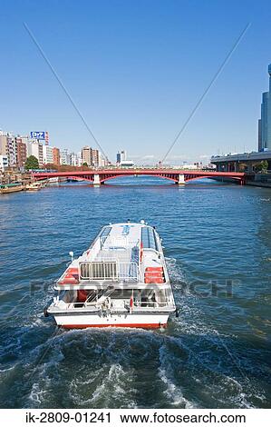 Stock Image - View of Sumida River in Tokyo, Japan. Fotosearch