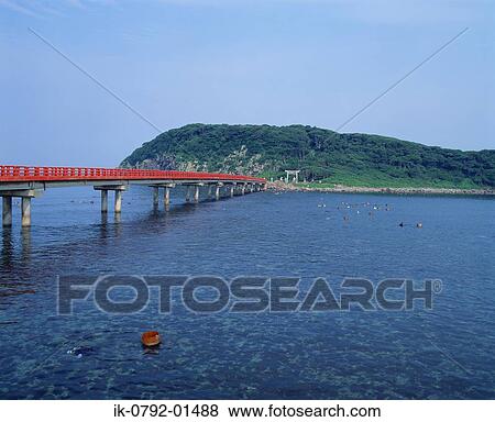View of Wooden Bridge To Oshima Island View Large Photo Image Stock Photo - View of Wooden Bridge To Oshima Island. Fotosearch