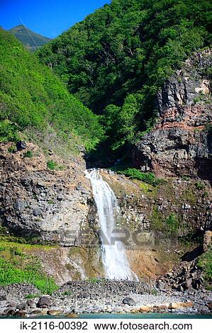 Waterfall in Kamuiwakka, Hokkaido View Large Photo Image Stock Image - Waterfall in Kamuiwakka, Hokkaido. Fotosearch