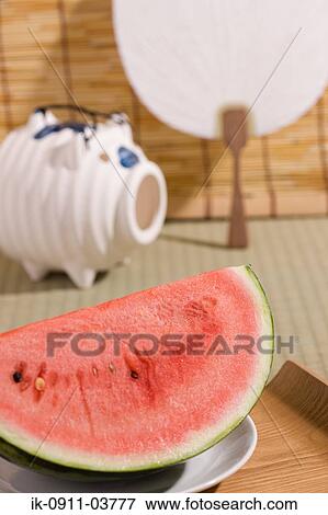 Watermelon in a plate View Large Photo Image Stock Photo - Watermelon in a plate. Fotosearch