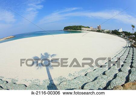 White Beach in Shirahama, Japan View Large Photo Image Stock Photograph - White Beach in Shirahama, Japan . Fotosearch