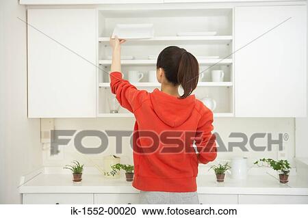 Download Woman working in kitchen Stock Image | ik-1552-00020 ...