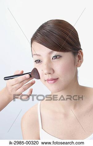 Young Japanese Woman Applying Makeup View Large Photo Image Stock Image - Young Japanese Woman Applying Makeup . Fotosearch