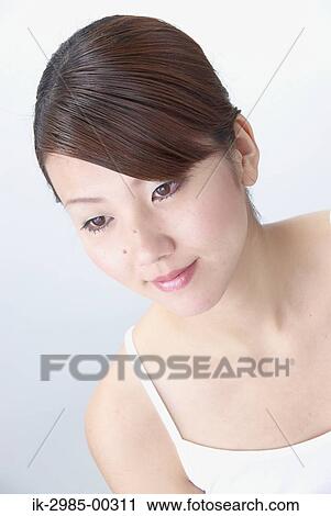 Young Japanese Woman Looking Away View Large Photo Image Stock Image - Young Japanese Woman Looking Away. Fotosearch