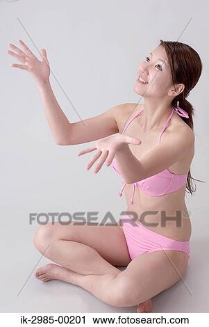 Young Woman in Swimsuit View Large Photo Image Stock Image - Young Woman in Swimsuit. Fotosearch