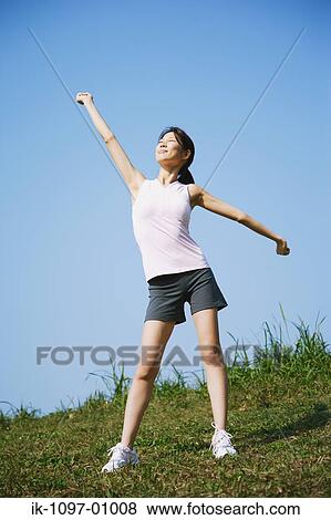 Young Woman Stretching View Large Photo Image Stock Photo - Young Woman Stretching. Fotosearch