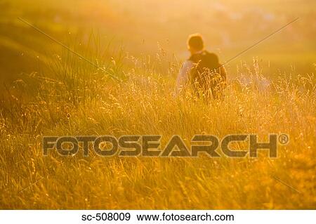 Backpacker on hike View Large Photo Image Stock Photo - Backpacker on hike. Fotosearch