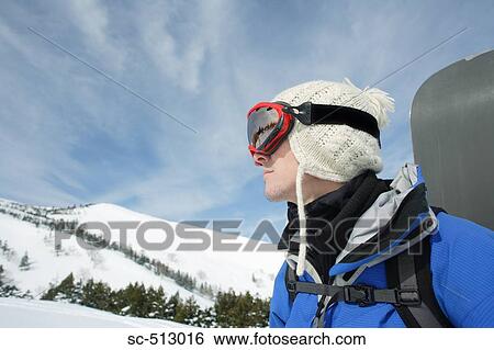Caucasian male snowboarder View Large Photo Image Stock Photograph - Caucasian male snowboarder. Fotosearch