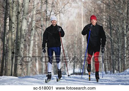 Stock Image - Cross-Country Skiers. Fotosearch