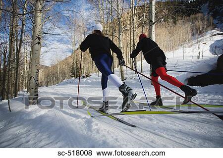 Stock Photo - Cross-Country Skiers. Fotosearch