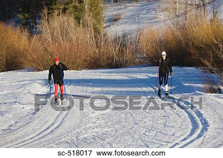 Cross-Country Skiers View Large Photo Image Stock Photo - Cross-Country Skiers. Fotosearch